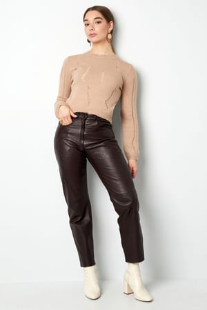 Gestrickter Pullover mit Tränen – schwarz h5 Bild7